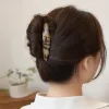 Brown striped hair clips with thickened metal teeth that leave no marks and won't damage hair are suitable for daily commuting details Picture